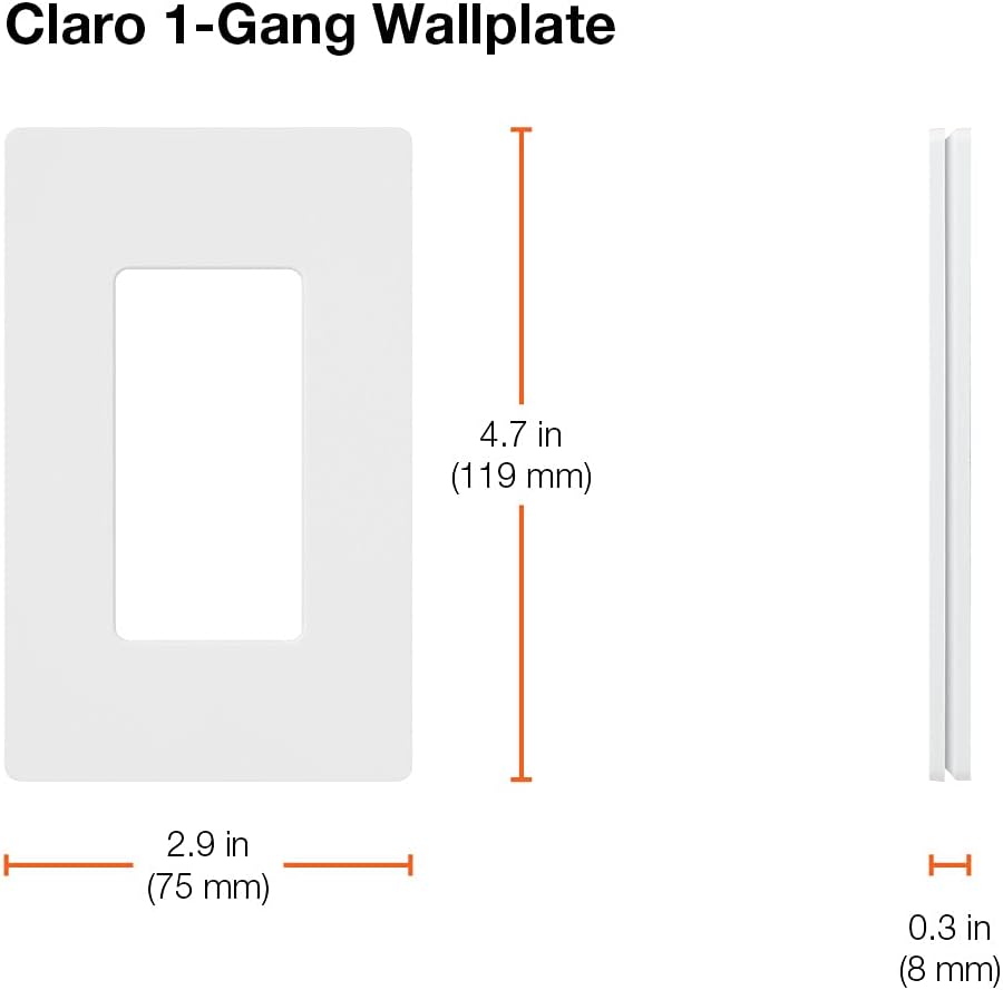 Lutron Placa de parede Claro 1-Gang, cetim, biscoito (1 unidade) SC-1-BI