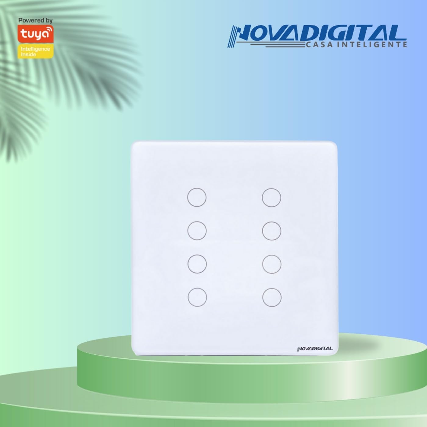 Interruptor Inteligente Wi-Fi Nova Digital 1 Botão Touch LITE-WS1 Smart Home Google Home Alexa Automação Residencial Preto