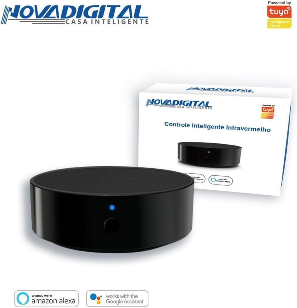 Controle Universal IR Infravermelho Inteligente Para Automação Wi-Fi Novadigital SRW-004 Tuya Smart Life Alexa Compatível Com Tv Ar Condicionado Monitor
