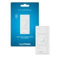 Lutron Controle remoto pico de 3 botões com elevação/inferior para interruptor de dimmer de iluminação inteligente sem fio Caseta, PJ2-3BRL-WH-L01R, branco