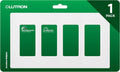 Lutron Placa de cobertura para interruptor de luz Claro, placa de parede de 4 grupos, para interruptores de luz decoradores, capa de interruptor basculante, tampa de saída, capa de placa de
