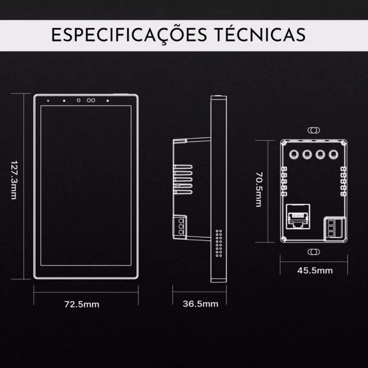 Painel Central Inteligente Wi-Fi e Hub Zigbee NovaDigital PCI01-Z C Tuya e Smart Life Comando de Voz Compatível com Alexa e Google Assistente