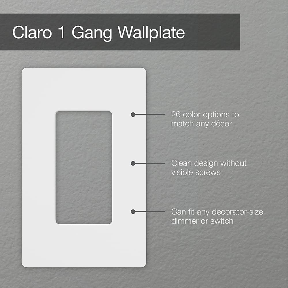 Lutron Placa de parede Claro 1-Gang, cetim, biscoito (1 unidade) SC-1-BI