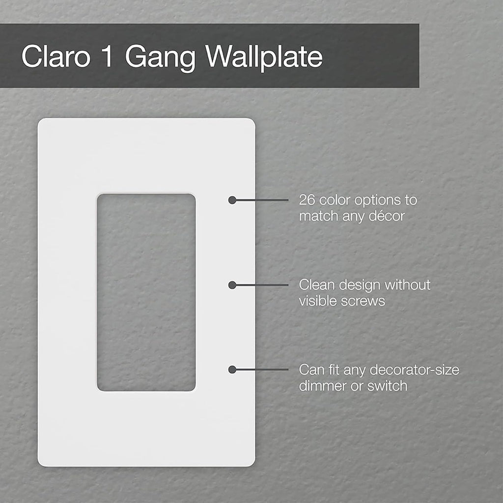 Lutron Placa de parede Claro 1-Gang, cetim, biscoito (1 unidade) SC-1-BI
