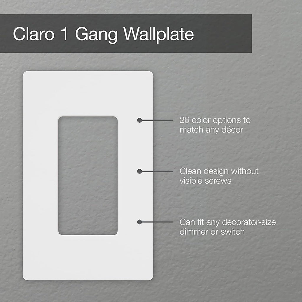 Lutron Placa de parede Claro 1-Gang, cetim, biscoito (1 unidade) SC-1-BI