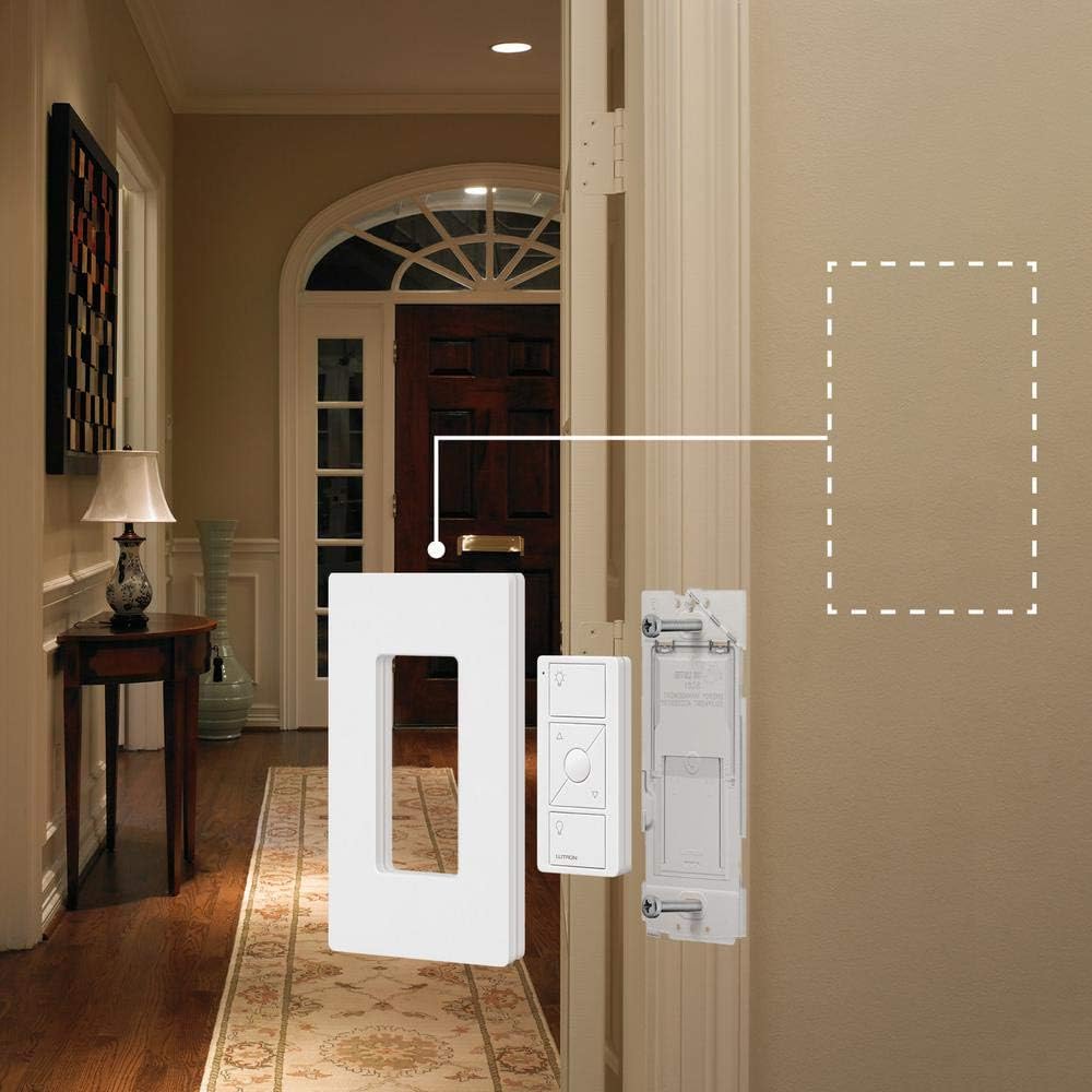Lutron Suporte de placa de parede de iluminação inteligente Caseta para controle remoto Pico Smart (Pico vendido separadamente), monte diretamente o controle remoto Pico na parede, 3 vias (sem