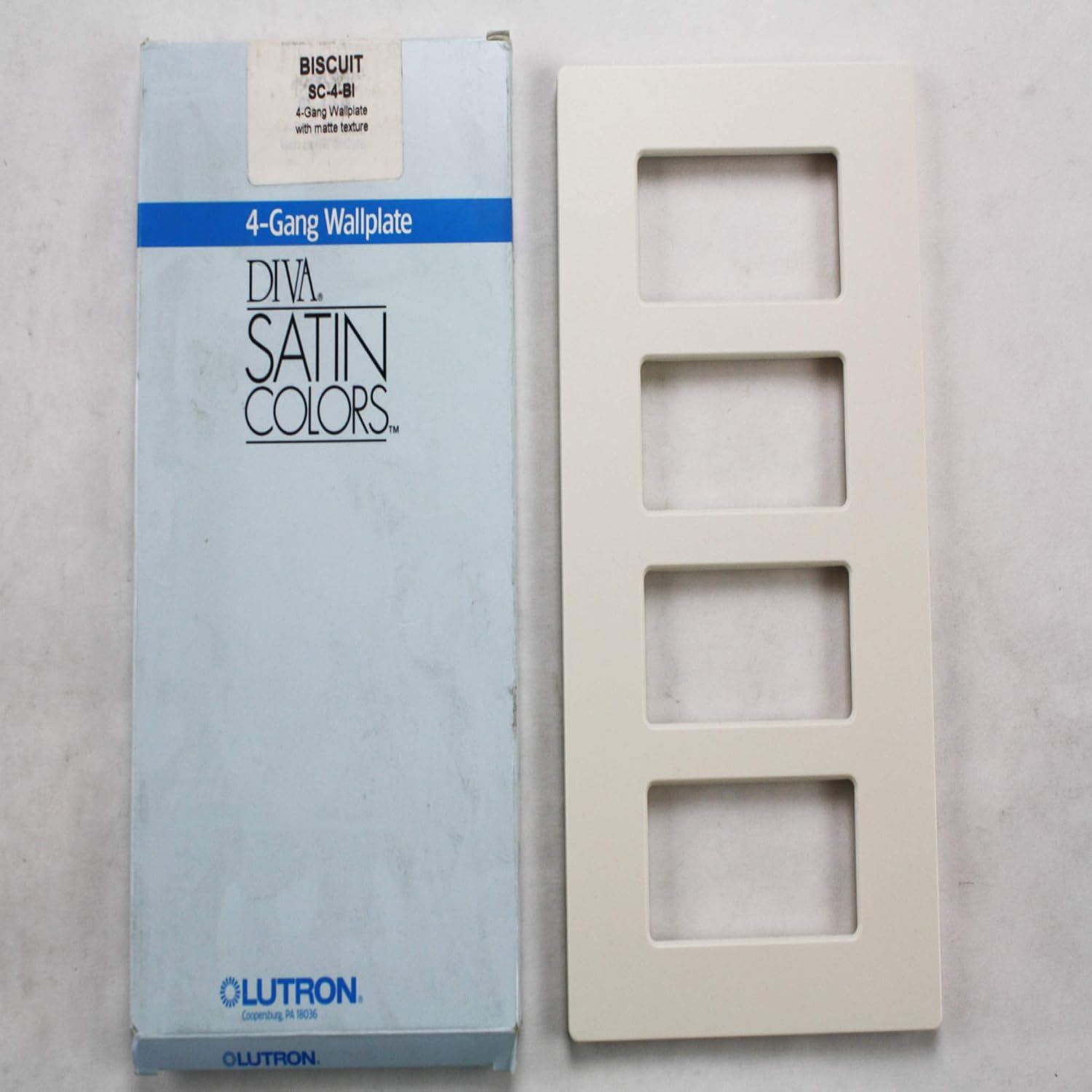 Lutron Placa de cobertura para interruptor de luz Claro, placa de parede de 4 grupos, para interruptores de luz decoradores, capa de interruptor basculante, tampa de saída, capa de placa de