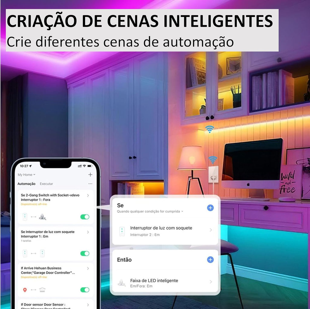 Interruptor Smart Wifi Inteligente Touch Nova Digital 3 botões Lite BR 4x2