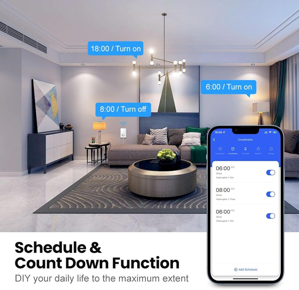 Interruptor Smart Wifi Inteligente Touch Nova Digital 3 botões Lite BR 4x2