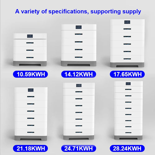 Bateria LiFePO4 Empilhável 51.2V | 207Ah a 552Ah | Sistema de Armazenamento de Energia Solar