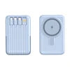 Power Bank 10000mAh Magnético Sem Fio 15W com Cabo Integrado e Carregamento Rápido 22.5W