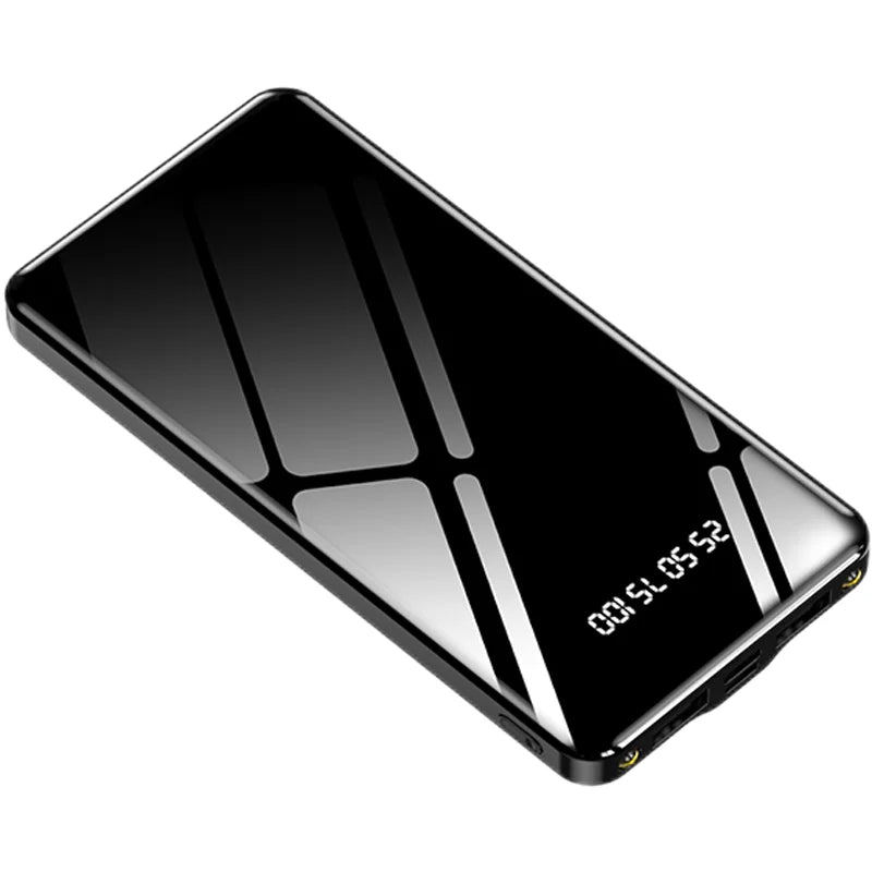 Power Bank 10000mAh com Dupla Entrada e Saída - Carregamento Rápido 2.1A