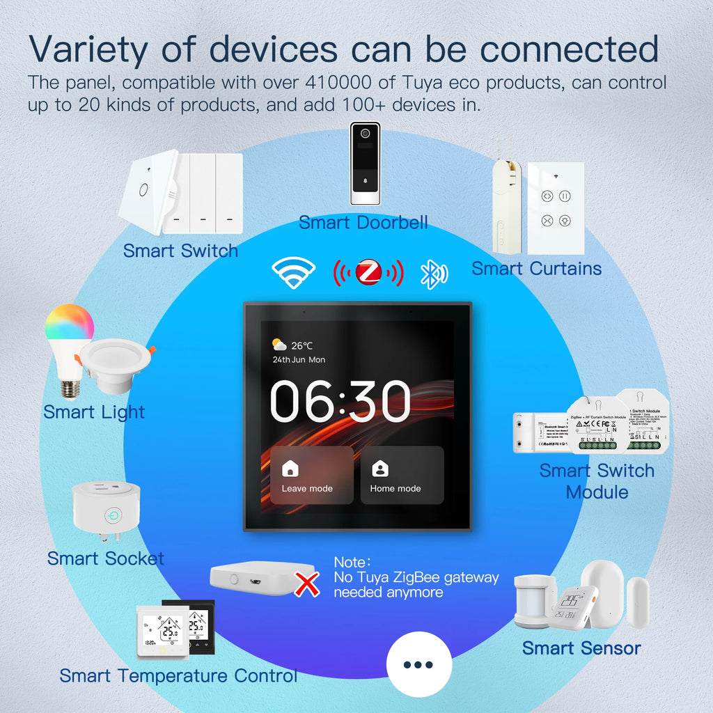 Painel Central Inteligente Zigbee 4" com Alexa Integrada – Golden Security T1E