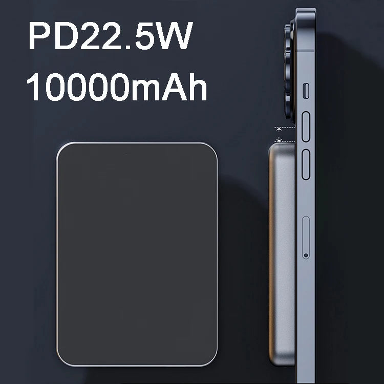 Power Bank Magnético Slim 10000mAh com Carregamento Sem Fio 15W