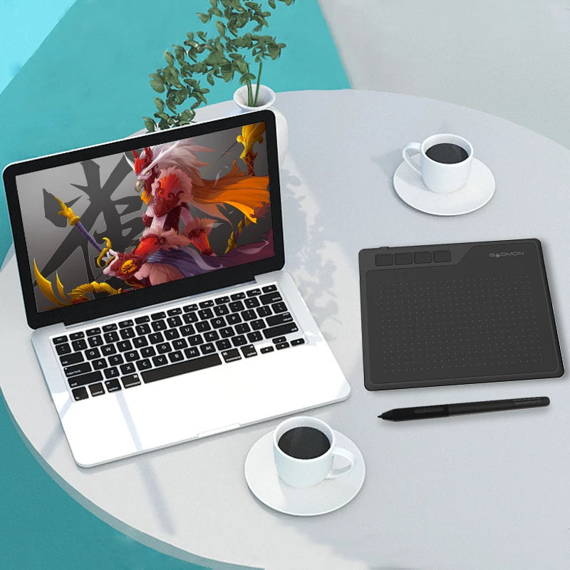 Gaomon S620 Small Graphics Tablet 6*4 Inch Drawing Tablet with Pen 8192 Levels Pressure, Easy Connect to Android Phone Laptop PC