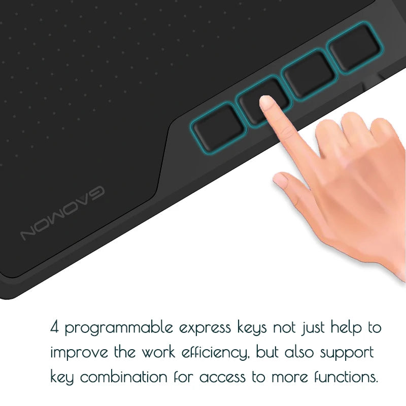 Gaomon S620 Small Graphics Tablet 6*4 Inch Drawing Tablet with Pen 8192 Levels Pressure, Easy Connect to Android Phone Laptop PC