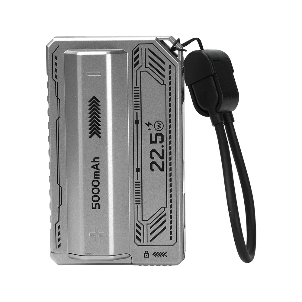 Case DIY para Power Bank Bateria 21700 — Carregamento Rápido PD 20W com Cabo Tipo-C Integrado e Removível