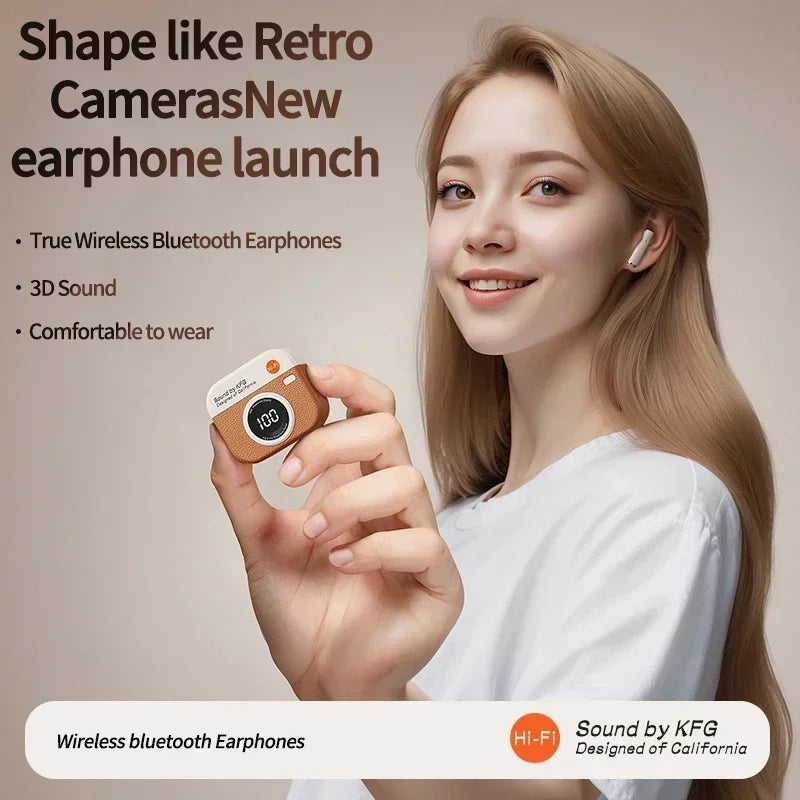 Fone Gamer TWS Q86 Bluetooth sem Fio com ANC, Microfone e Design Retrô