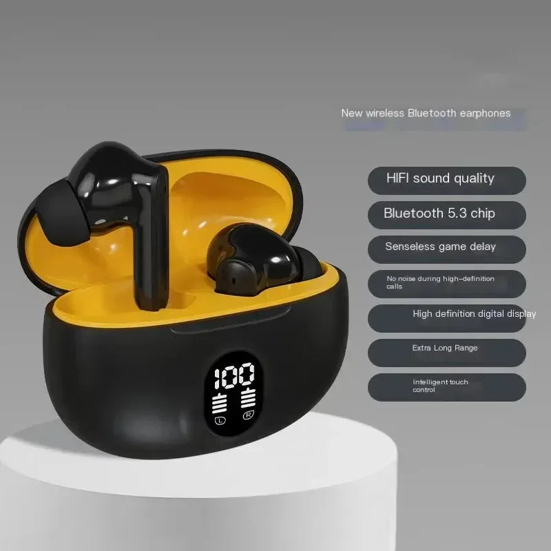 Fone Gamer Bluetooth TWS 895B com Cancelamento de Ruído, Microfone e Bass HiFi