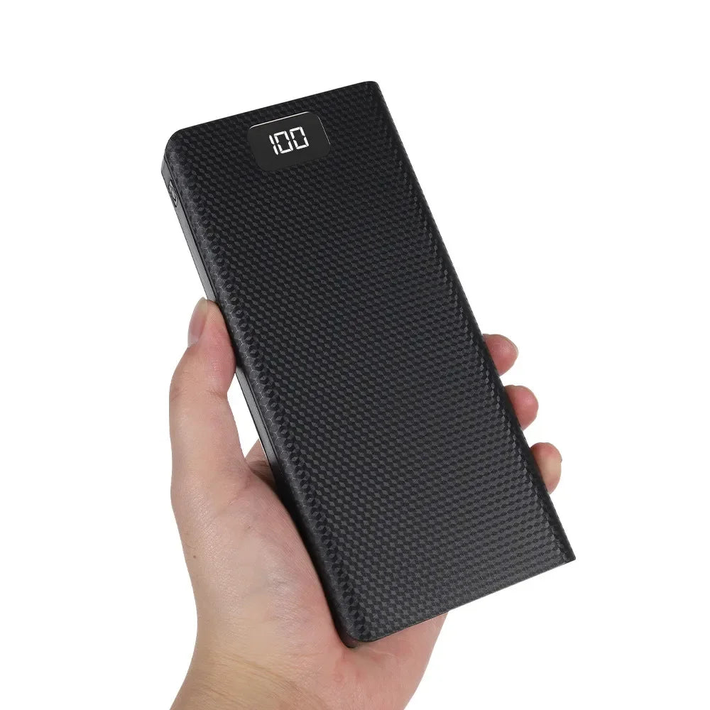 Case DIY para Power Bank 8x18650 — Caixa com USB Duplo, Tipo-C e Carregamento Rápido QC3.0 PD
