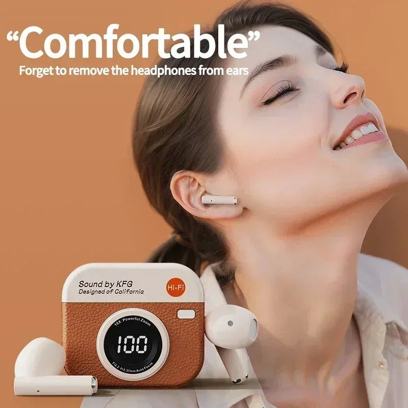 Fone Gamer TWS Q86 Bluetooth sem Fio com ANC, Microfone e Design Retrô