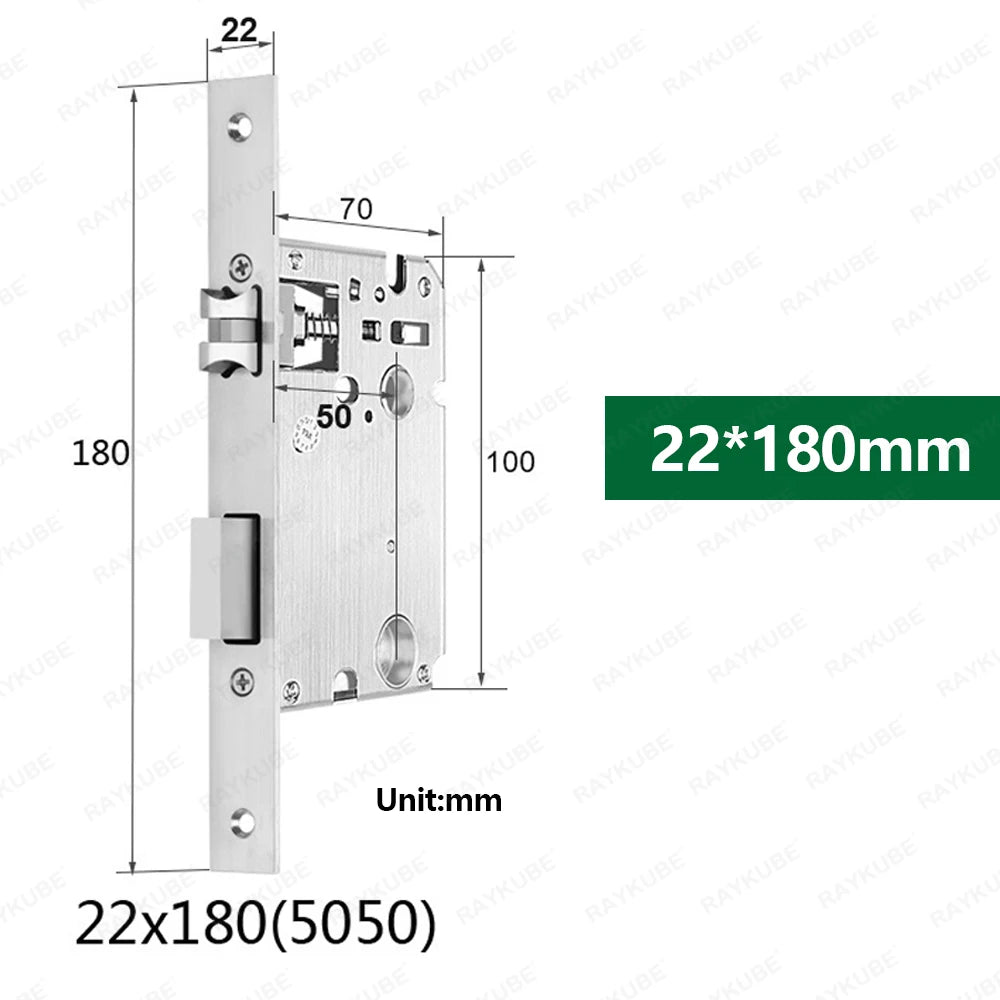 Do Brasil RAYKUBE F7 TT Lock Bluetooth Fingerprint Electric Door Lock Portuguese/English Version with Key/Card/Password Unlock
