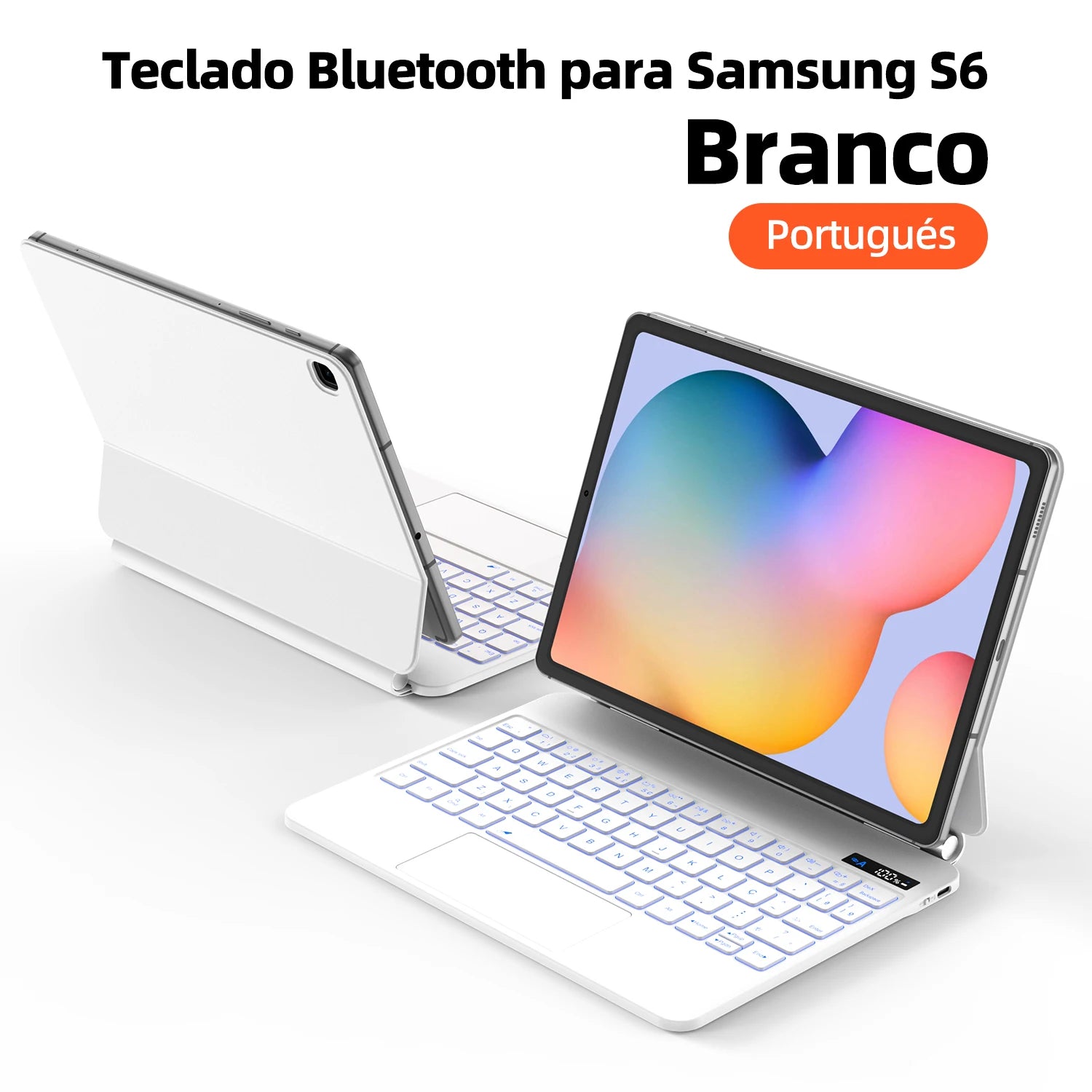 Bettdow Teclado mágico para Galaxy Tab S6 Lite de 10,4 polegadas com suporte flutuante magnético e trackpad multitoque