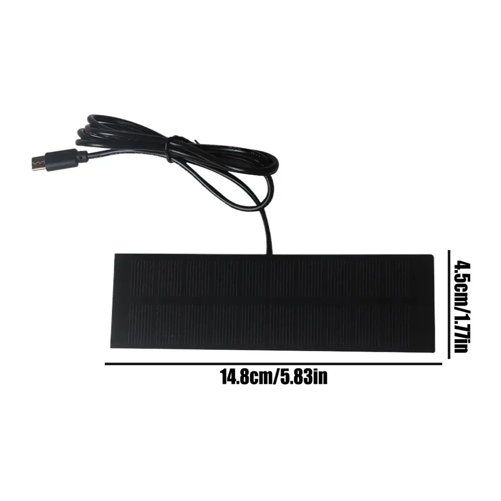 Painel Solar Portátil 5W 5V com Power Bank Integrado — Carregador USB Tipo-C para Celular, Câmera e Dispositivos