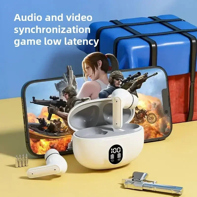 Fone Gamer Bluetooth TWS 895B com Cancelamento de Ruído, Microfone e Bass HiFi