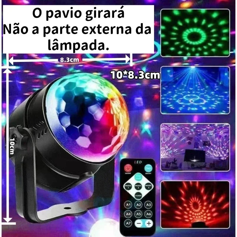 Globe LED RGB Sound Activated USB Remote Control Party Lights Nightclub Ballad Bar Events Decoration