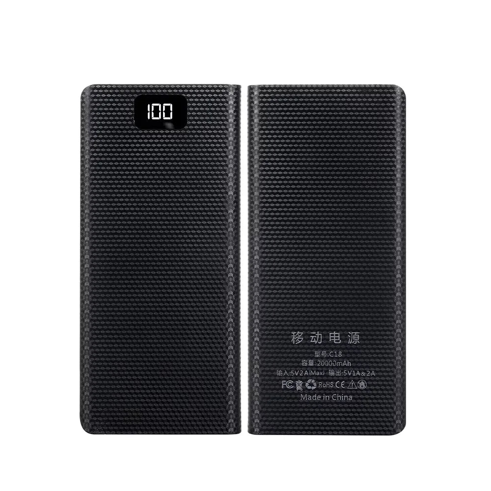 Case DIY para Power Bank 8x18650 — Caixa com USB Duplo, Tipo-C e Carregamento Rápido QC3.0 PD