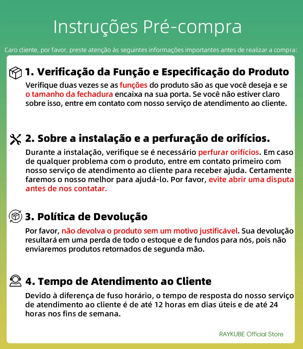 Fechadura Digital Bluetooth RAYKUBE F7- Biometria, senha, Cartão e chave