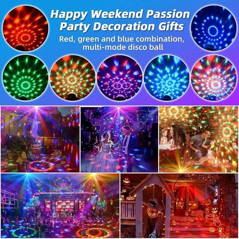 Globe LED RGB Sound Activated USB Remote Control Party Lights Nightclub Ballad Bar Events Decoration