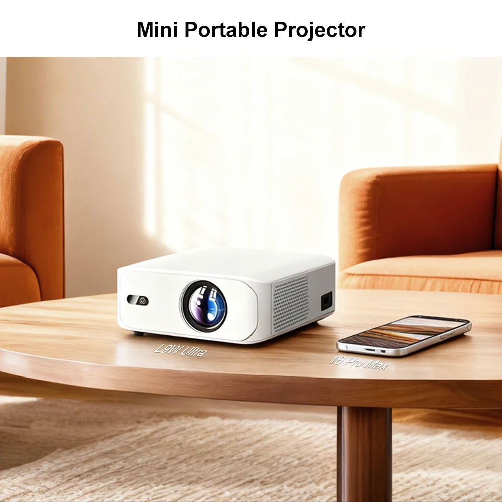 Projetor Touyinger L9W Ultra Android 4K Mini Full HD Cinema LED Home Theater com Bluetooth