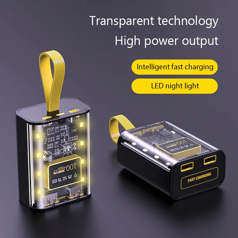 Case DIY para Power Bank 3x18650 — Carregamento Rápido 5V 2A, USB Duplo e Luz LED Noturna