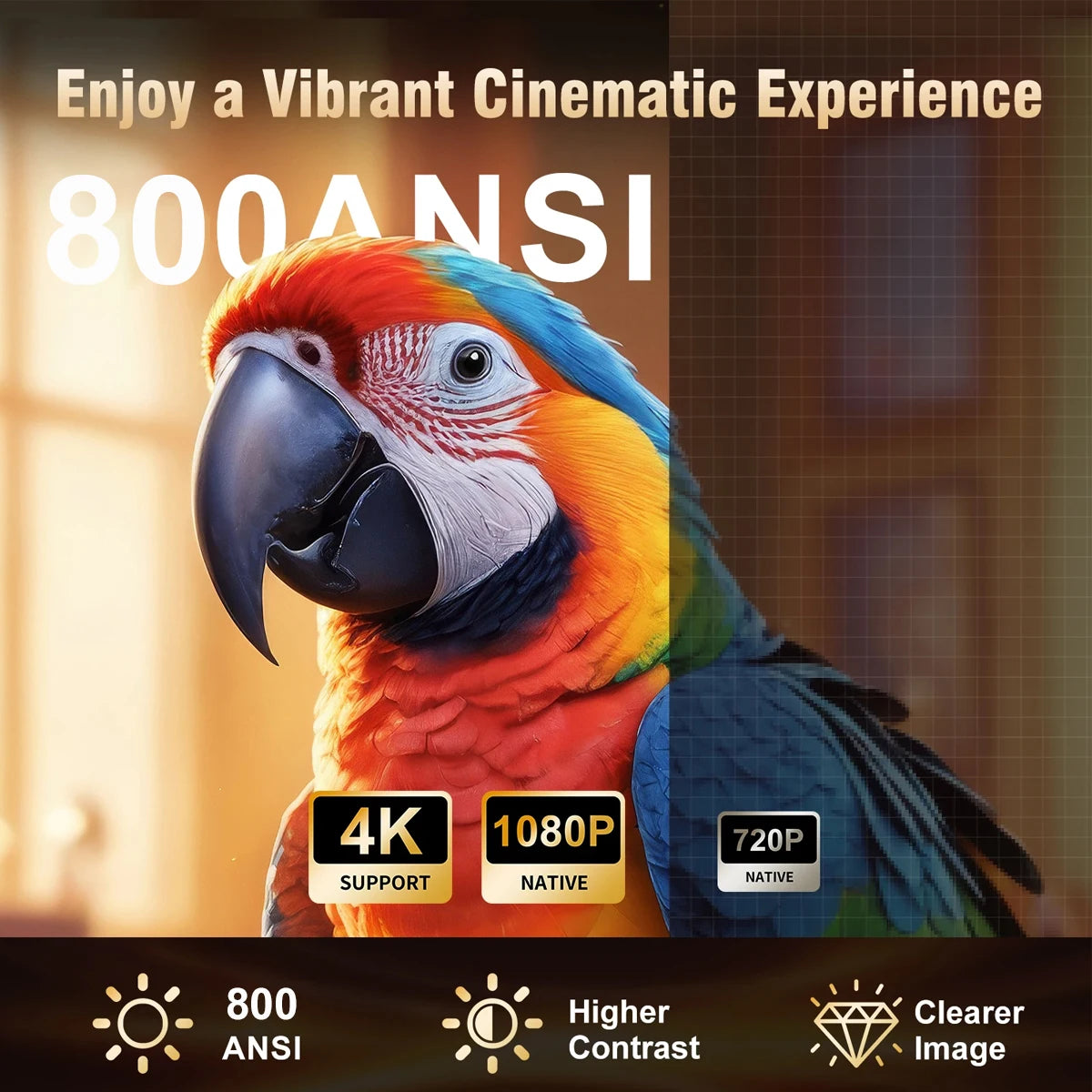 DITONG X3 Plus Mini LED Projector 4K Android 1080P Full HD Home Theater Video Projector for Movies Upgraded Version