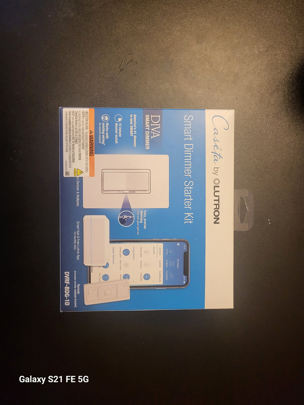 Kit Inicial Lutron Caseta DIVA Smart Dimmer com Hub DVRF-BDG-1D - Novo Lacrado